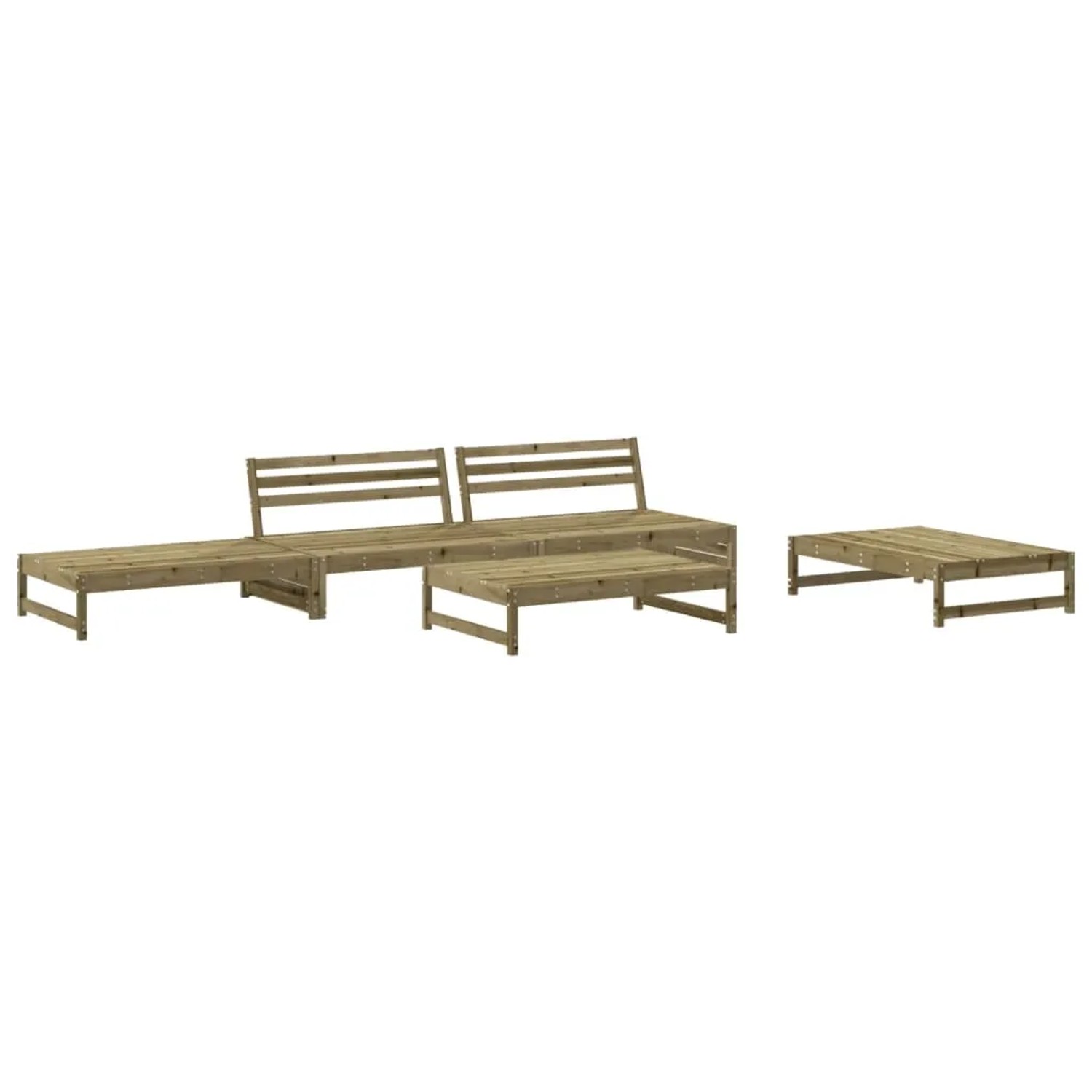 vidaXL 5-Tlg Garten-Lounge-Set Kiefernholz Imprägniert 3186640 günstig online kaufen