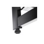 Detailaufnahme: Schwarzes Songmics Schuhregal mit verstellbarem Fuß für optimalen Stand.