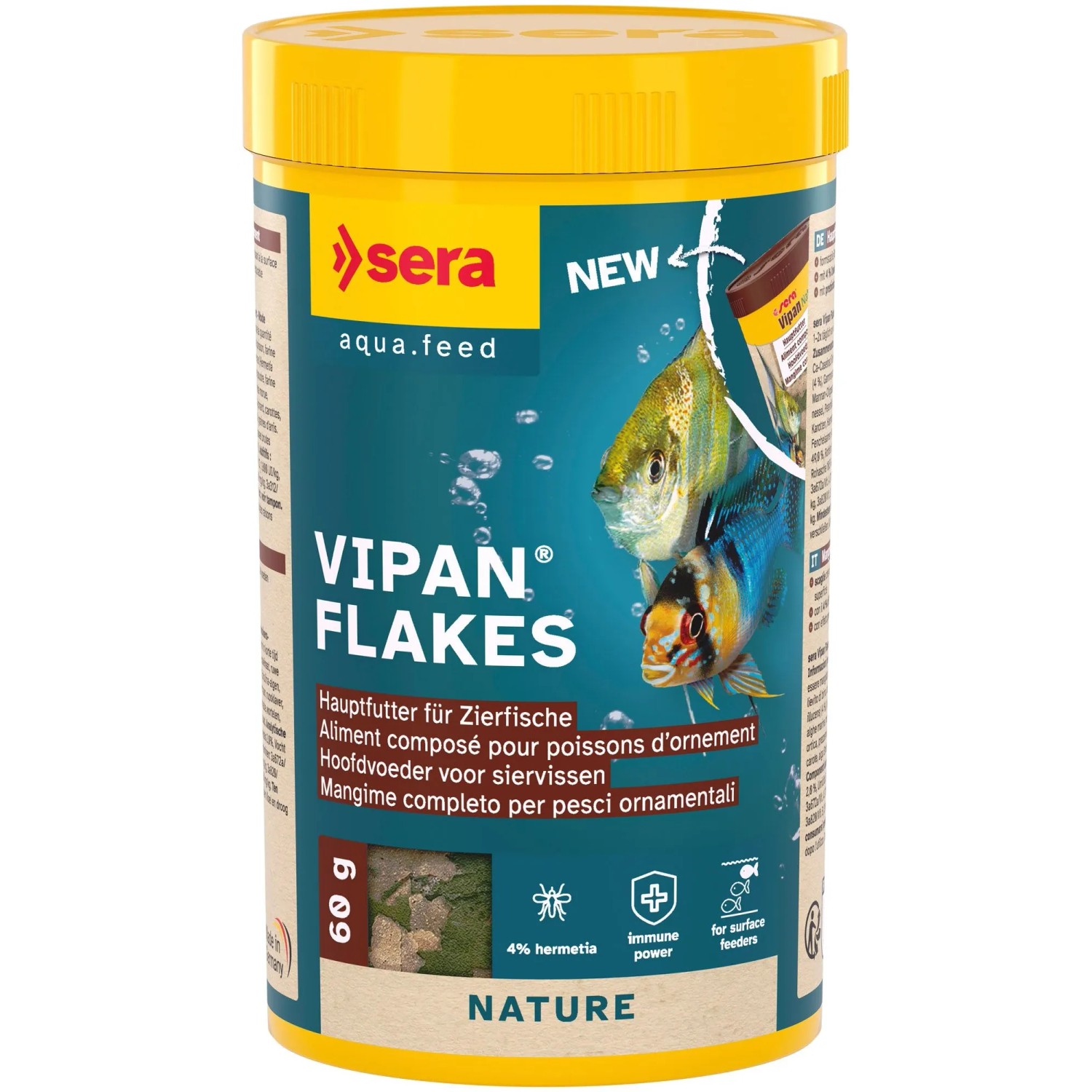Sera Flocken-Fischfutter Vipan Nature 250 ml