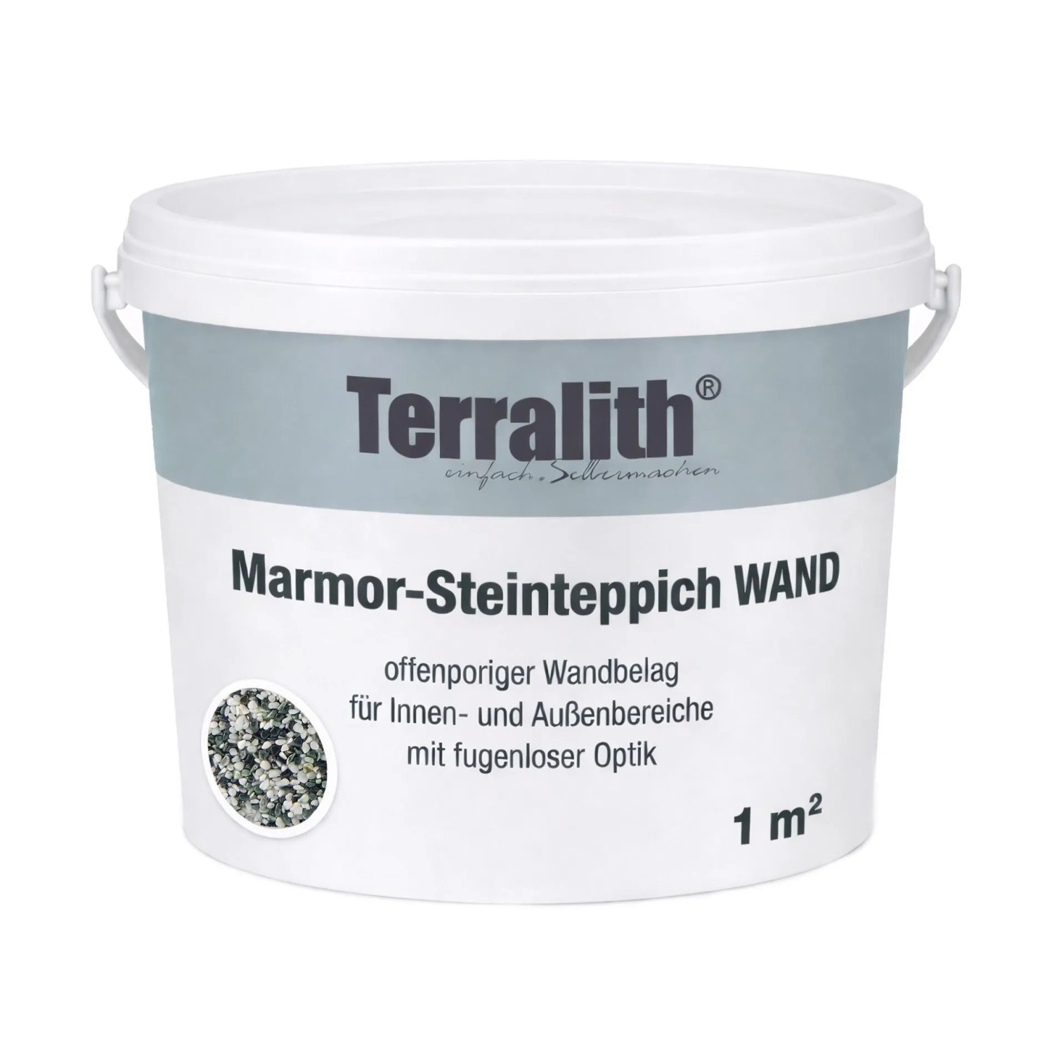 Terralith Marmor - Steinteppich Wand Mix Verde Chiaro Fein für 1 m²
