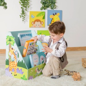 Teamson Kids Kinder Bücherregal Stabiles Kinderregal Sunny Safari
