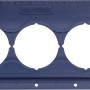 Lux Trockenbauschablone Classic Ø 68 mm zum Anzeichnen von 3 Steckdosen, mit Wasserwaage und Lineal.