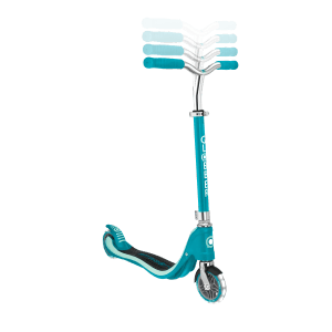 Globber Flow 125 Lights Tretroller 125 mm ABEC 9 Höhenverstellbar LED-Leuchtrollen Türkis