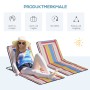 Outsunny Strandliege Stahl Oxfordstoff Mehrfarbig 124L x 53B x 35-45H cm_7