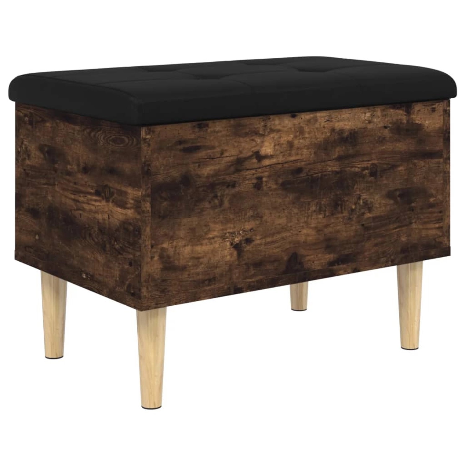 vidaXL Sitzbank mit Stauraum Räuchereiche 62x42x46 cm Holzwerkstoff