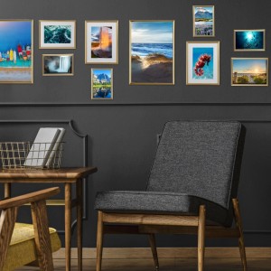 Relaxdays Bilderrahmen 2er Set A4 Kunststoff Glas MDF Weiß 30,5 cm x 22 cm x 2 cm 400 g
