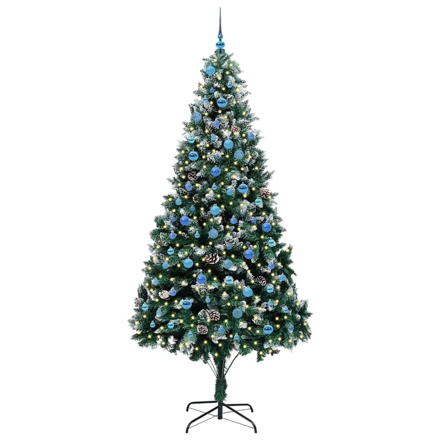 vidaXL Künstlicher Weihnachtsbaum mit 300 LEDs mit Ständer Grün 240 cm 3396289