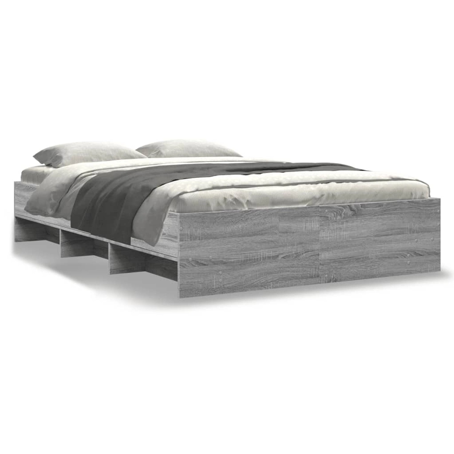 vidaXL Bettgestell Grau Sonoma 120x190 cm Holzwerkstoff 3295700 günstig online kaufen