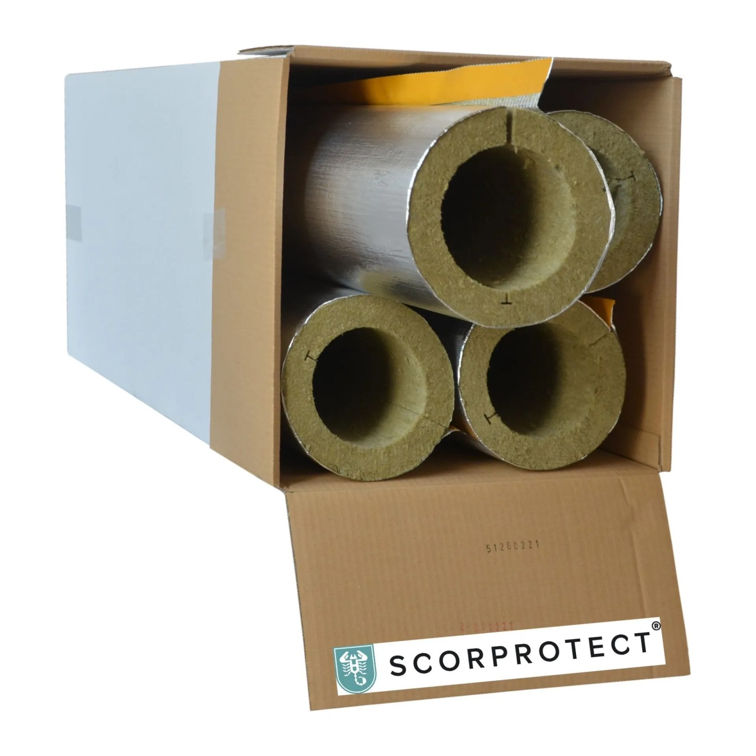 Scorprotect Karton Rohrisolierung Alu 114 MM X 30 MM