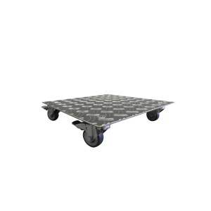 Schlögel Blumenroller Untersetzer Pflanzenroller AluGrip-V200 bis 200kg Indoor Outdoor Alu-Riffelblech 2,5/4 400x400mm