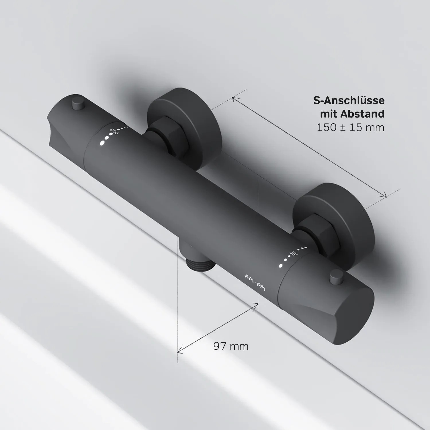 Ftemglo Thermostat Duscharmatur - Mit 38°C Kindersicherung