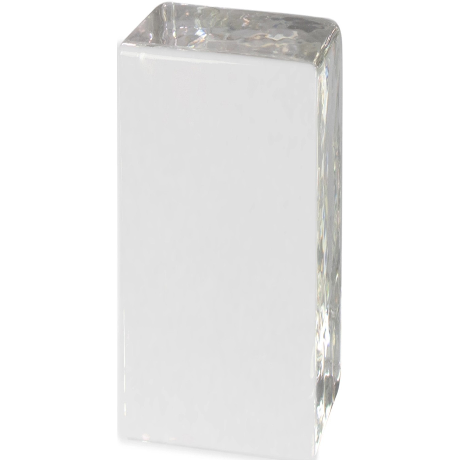 Glasbaustein Crystal Collection 1-Seitig Satiniert 5 cm x 10 cm x 5 cm
