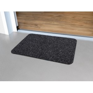 Anthrazitfarbene OBI Ripsmatte Mega, 40x60 cm, für den Innenbereich. Fußmatte aus Polypropylen.
