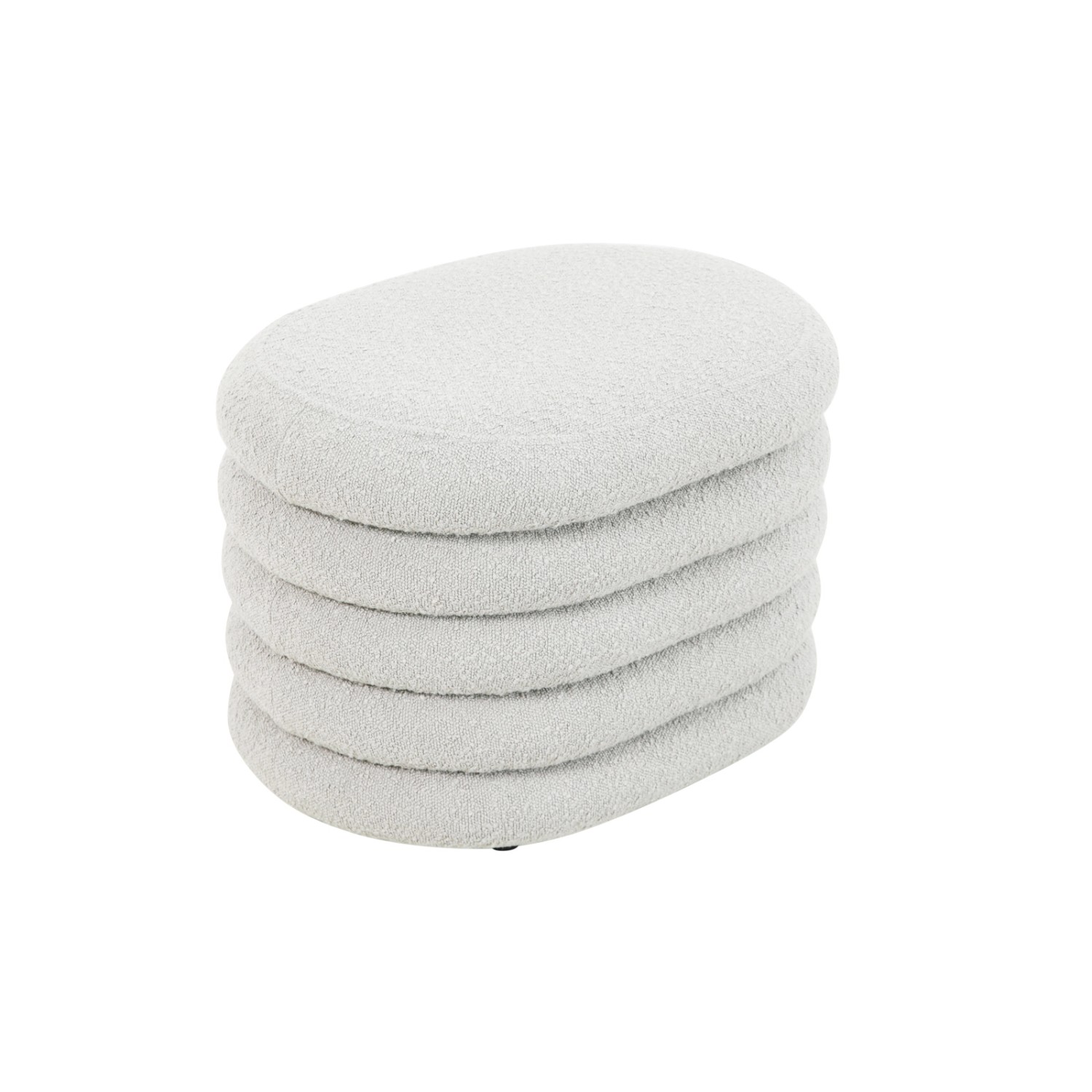 Svita Blossom S Hocker Mit Stauraum Sitzhocker Ottomane Boucle-Polster Weiß