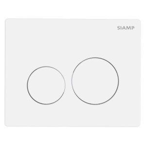 Siamp Sphere Betätigungsplatte, weiß glänzend, für Ingenio WC-Elemente mit 2 Tasten.