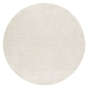 Runder RugsX Casablanca Loom Teppich in Creme, 150 cm Durchmesser, mit gewebter Polypropylen-Struktur.