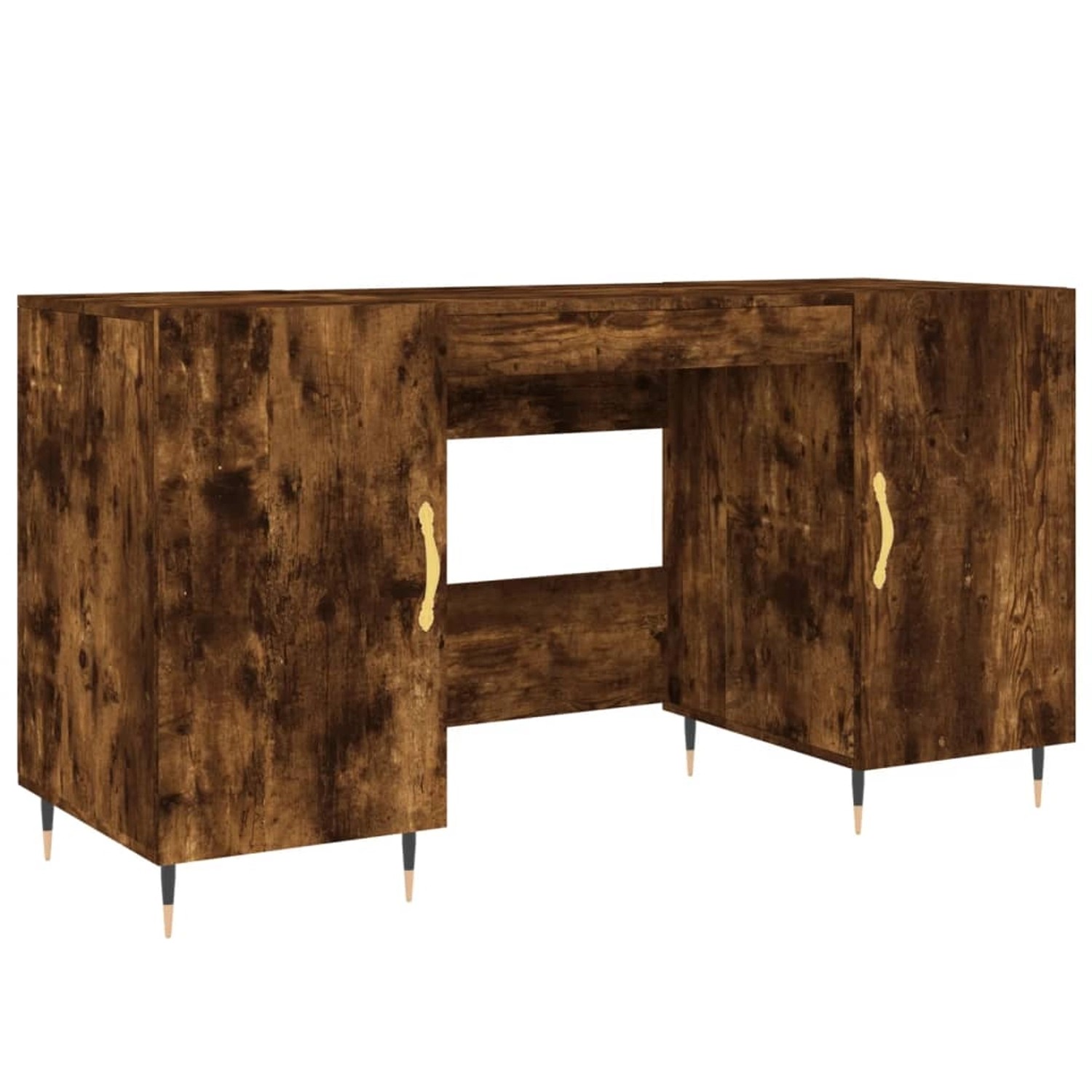 vidaXL Schreibtisch Räuchereiche 140x50x75 cm Holzwerkstoff 829529 günstig online kaufen