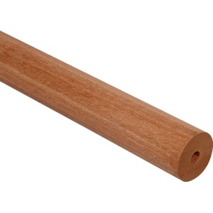 Runder Sapelli Handlauf, 40 mm Durchmesser, rotbraunes Tropenholz für Innen & Außen.