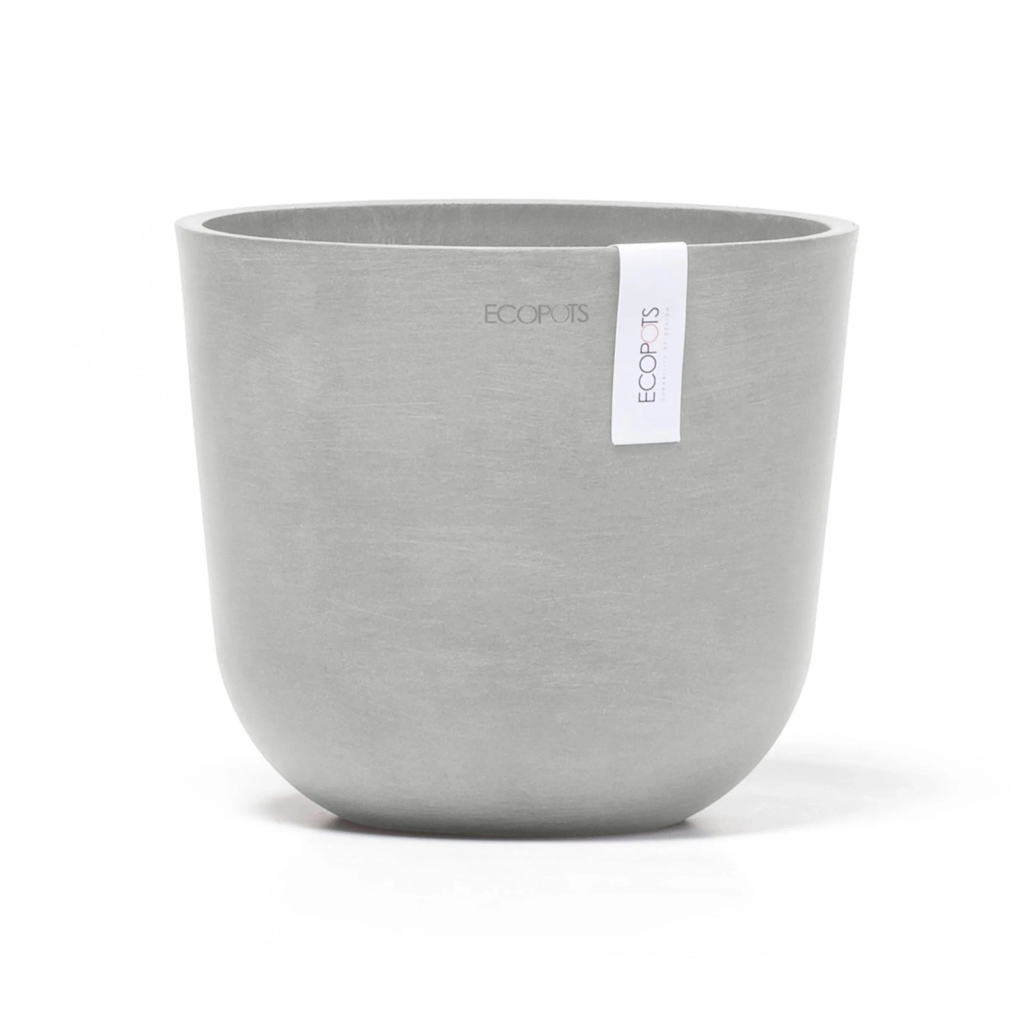 Ecopots Pflanztopf Oslo Mini Weißgrau 19 cm x 16,5 cm günstig online kaufen
