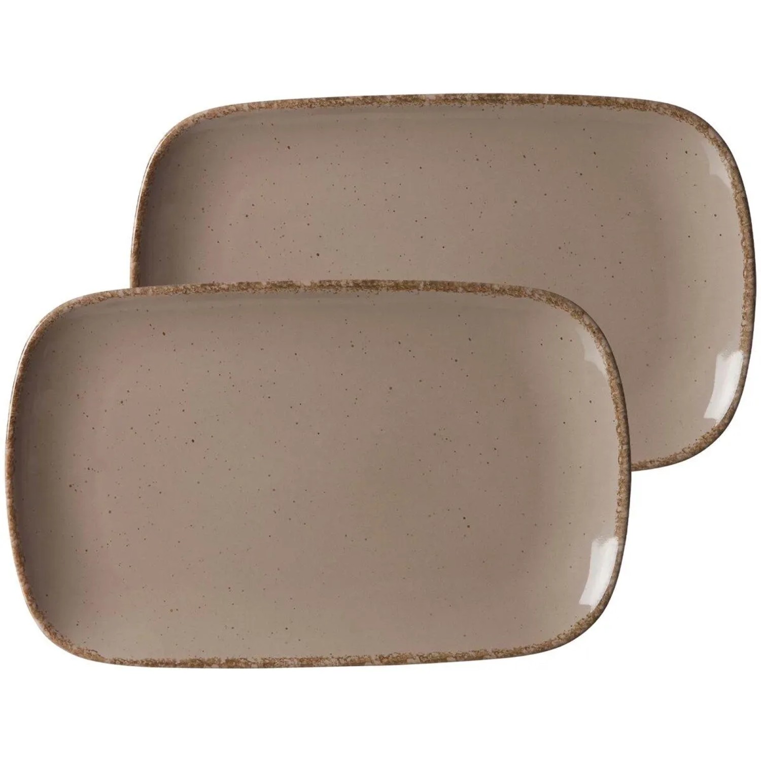 Ritzenhoff & Breker Casa Platte 33 x 20 cm 2er Set Nougat