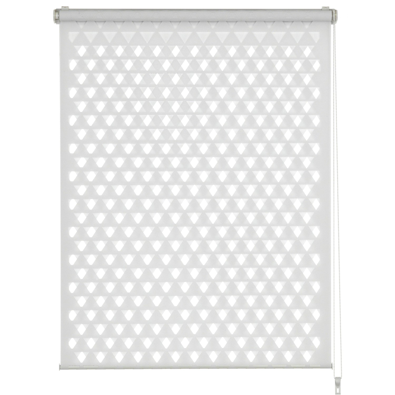 Gardinia Easy Fix Doppelrollo Cut-Out Dreieck Weiß 100 cm x 150 cm