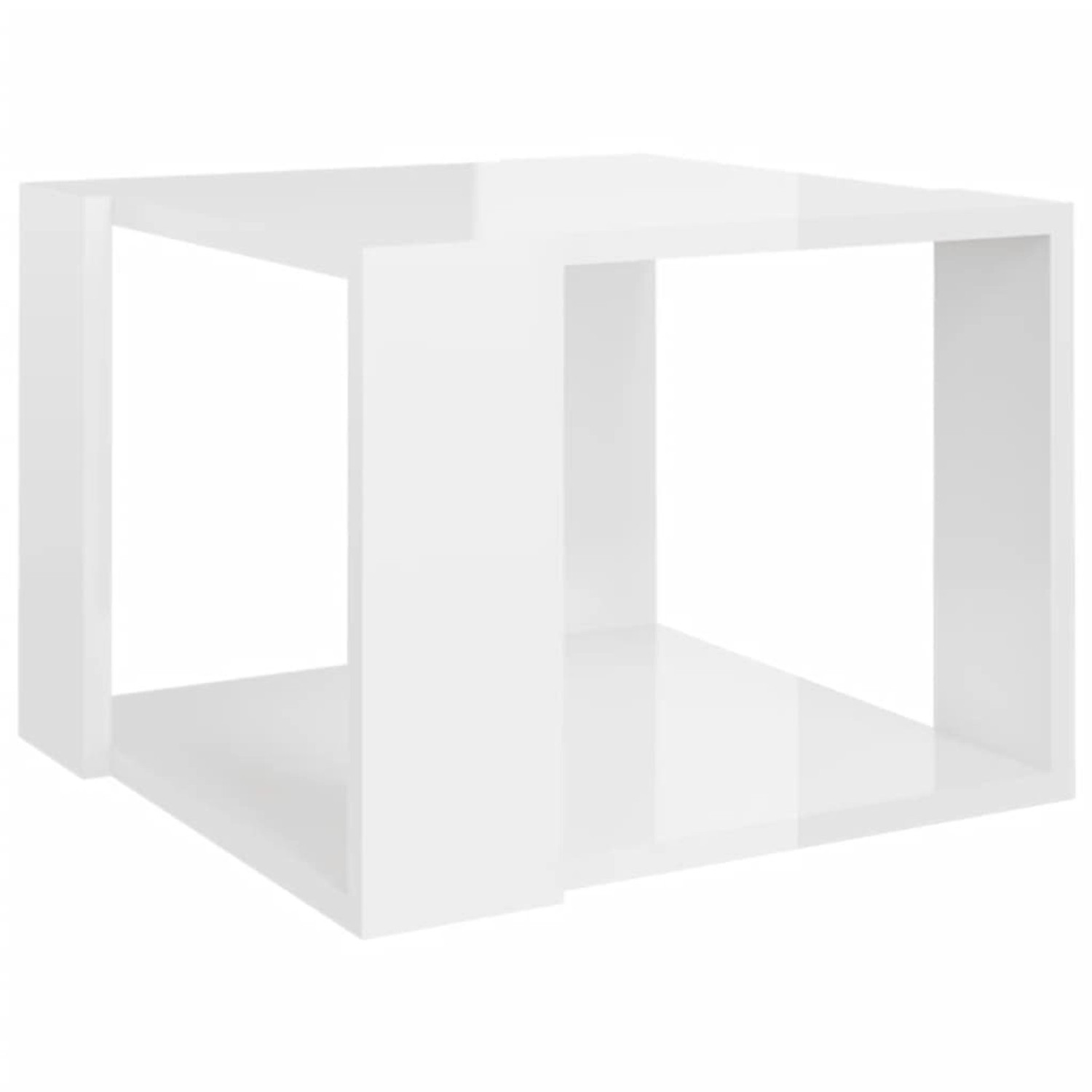vidaXL Couchtisch Hochglanz-Weiß 40x40x30 cm Holzwerkstoff 806316
