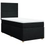 Schwarzes vidaXL Boxspringbett 80x200 cm mit Matratze und Kopfteil.