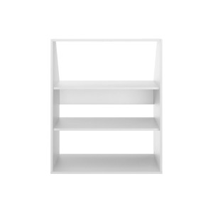 Weißes Vente-unique Adezio Möbel für Dachschrägen mit 2 Regalen, 91.3 cm. Klassisches Ordnungssystem.
