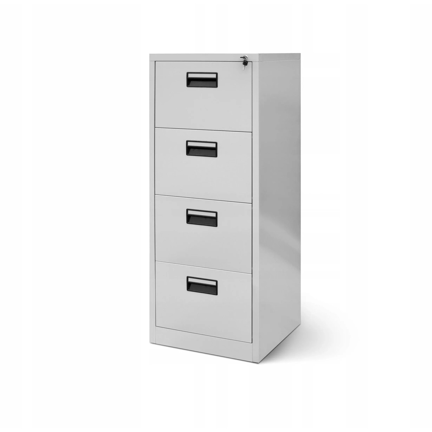 Grauer Jan Nowak Aktenschrank SARA V4 mit 4 Schubladen für Büro oder Homeoffice.