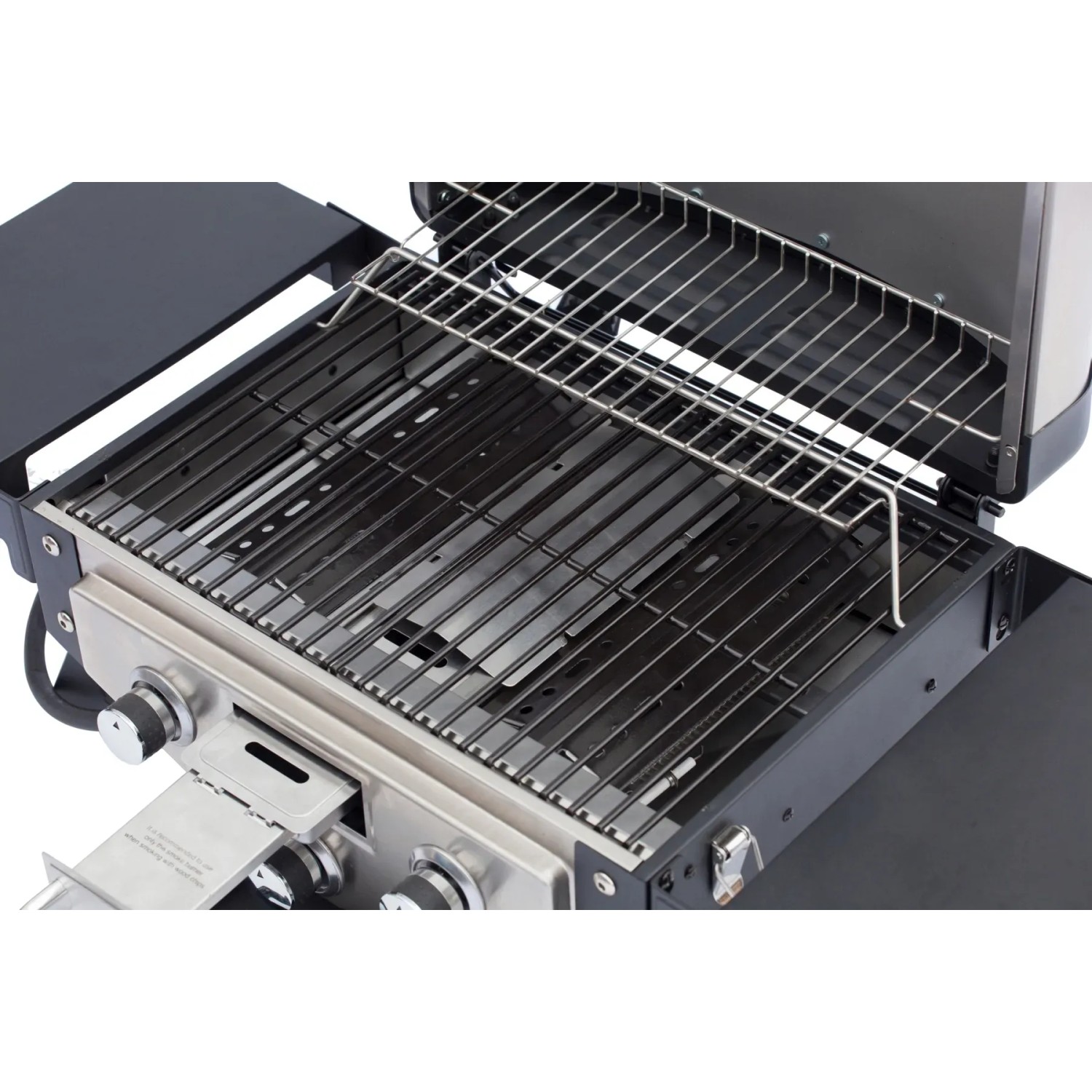 El Fuego Tischgasgrill Smoker Medison mit Grill- und Warmhalterost, Ablagen.