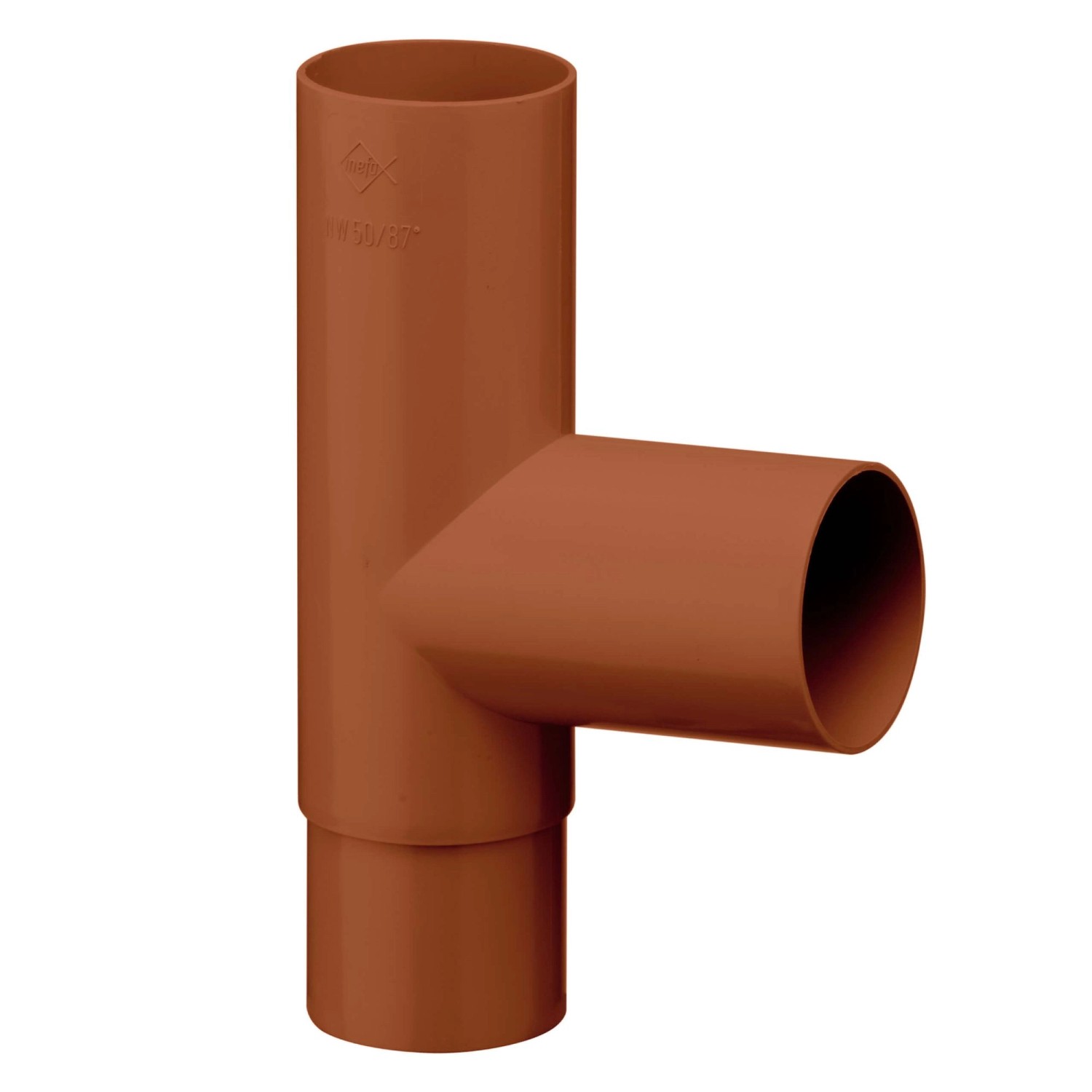 Inefa Abzweiger Fallrohr PVC 87 Grad DN 50/50 Braun Dachentwässerung