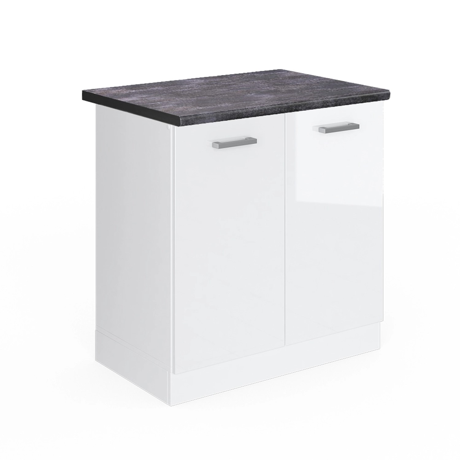Vicco Unterschrank R-Line, Beton/Weiß, 80 cm ohne Arbeitsplatte günstig online kaufen