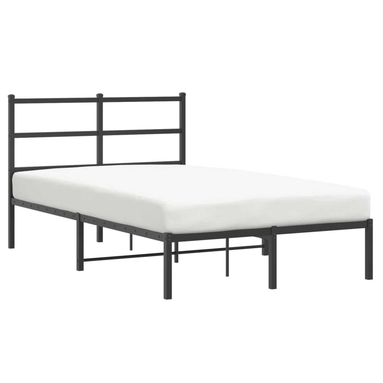vidaXL Bettgestell mit Kopfteil Metall Schwarz 120x190 cm 355362 günstig online kaufen