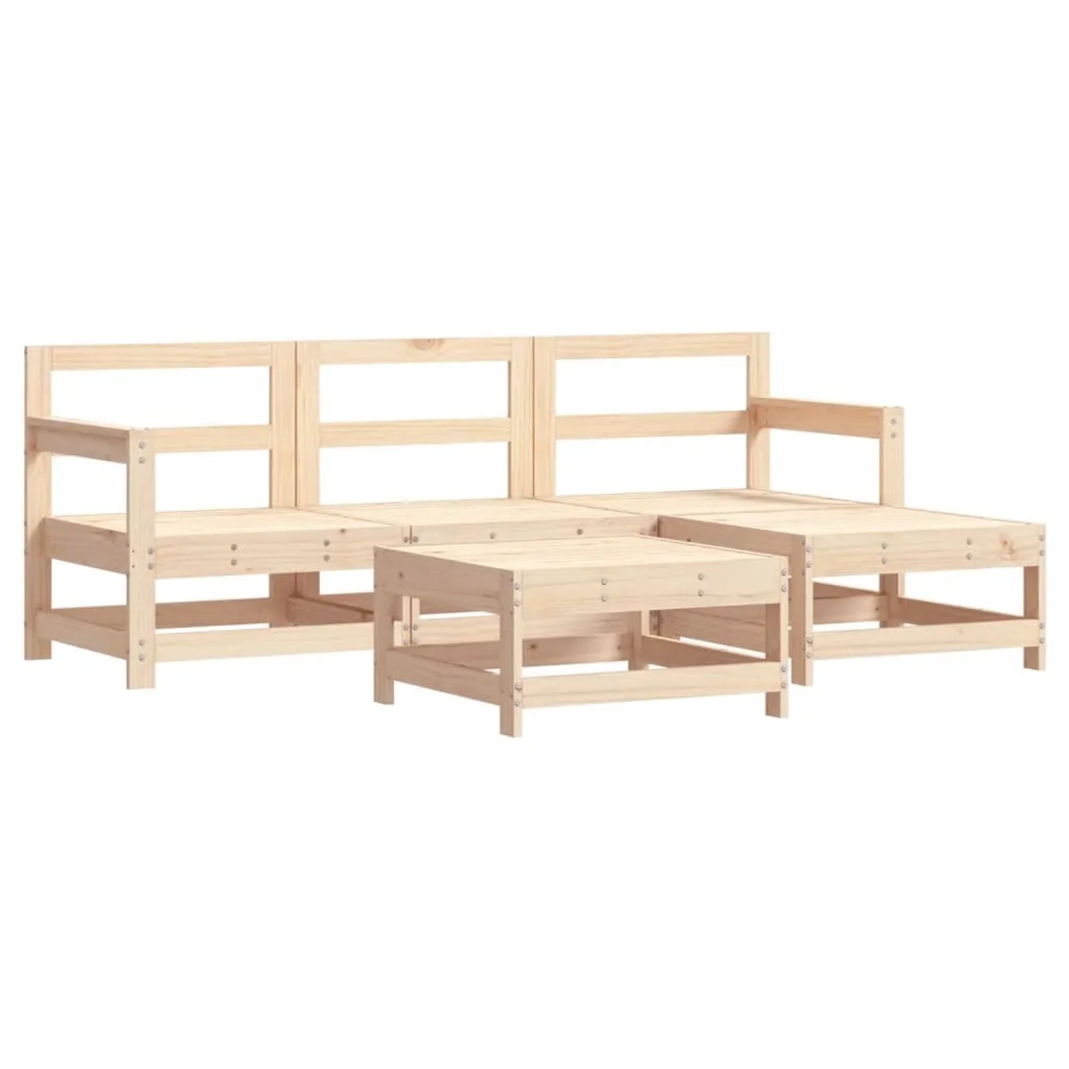 vidaXL 5-Tlg Garten-Lounge-Set Massivholz Kiefer 3186186 günstig online kaufen