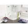Sanilo Badteppich Black Stones (70x110cm) und WC-Sitz im Badezimmer.