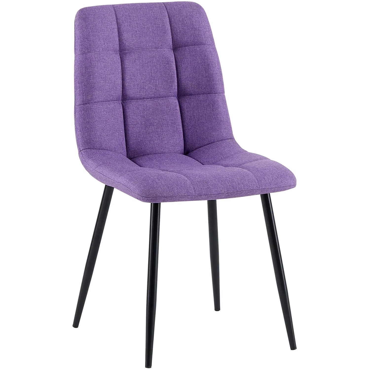 DELUKE Esszimmerstuhl FANOR Stoff Lila 45x55x84cm Essstühle Esszimmerstühle Küchenstühle Wohnzimmerstühle