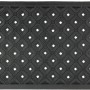 Schwarze Astra Gummimatte Dynamic, 40x60 cm, mit quadratischem Lochmuster. Fußmatte für den Eingangsbereich.