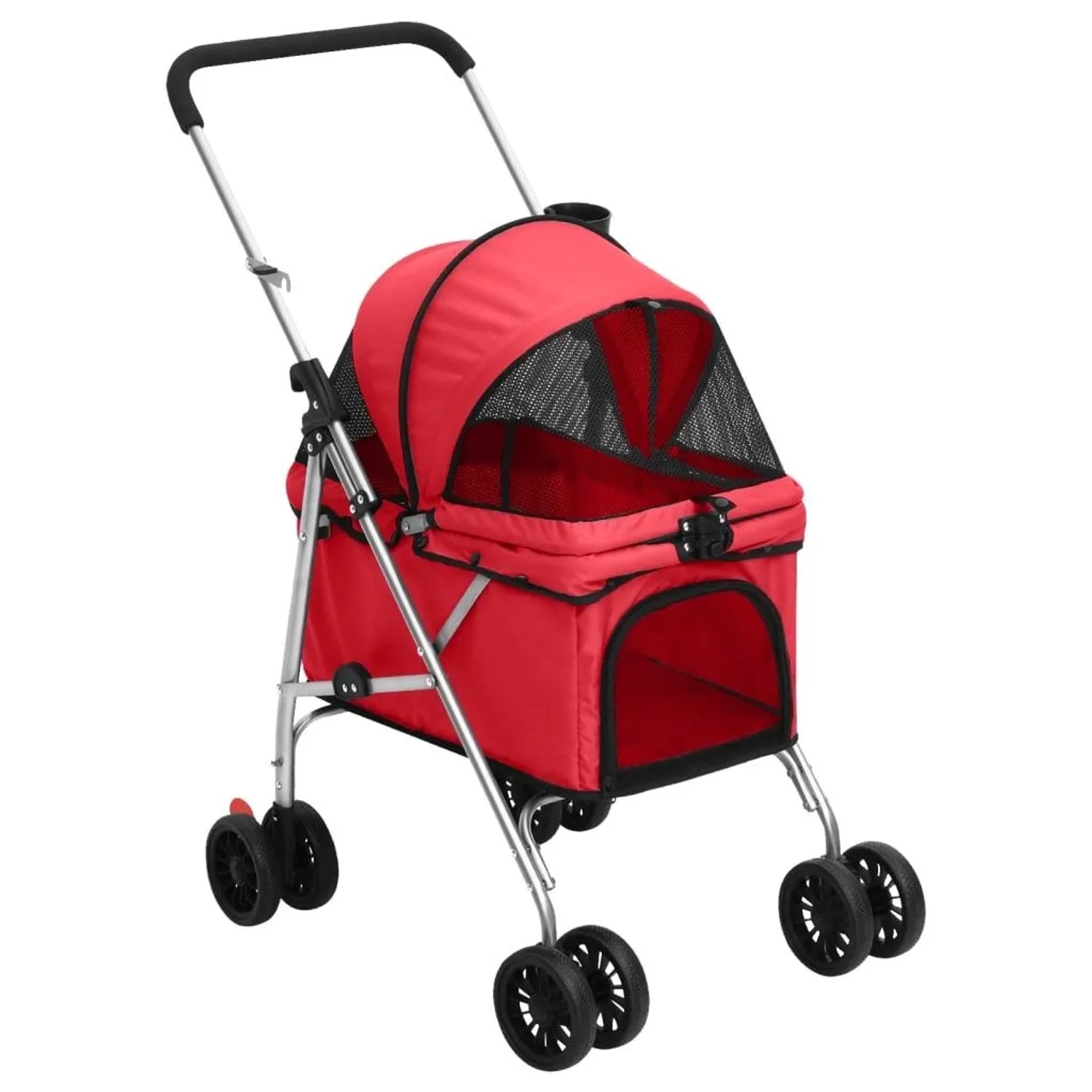 vidaXL Hundewagen Faltbar Rot 76x50x100 cm Oxford-Gewebe 172199
