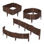 Relaxdays Beeteinfassung Tannenholz Dunkelbraun Flexibel 200 cm x 40 cm_5