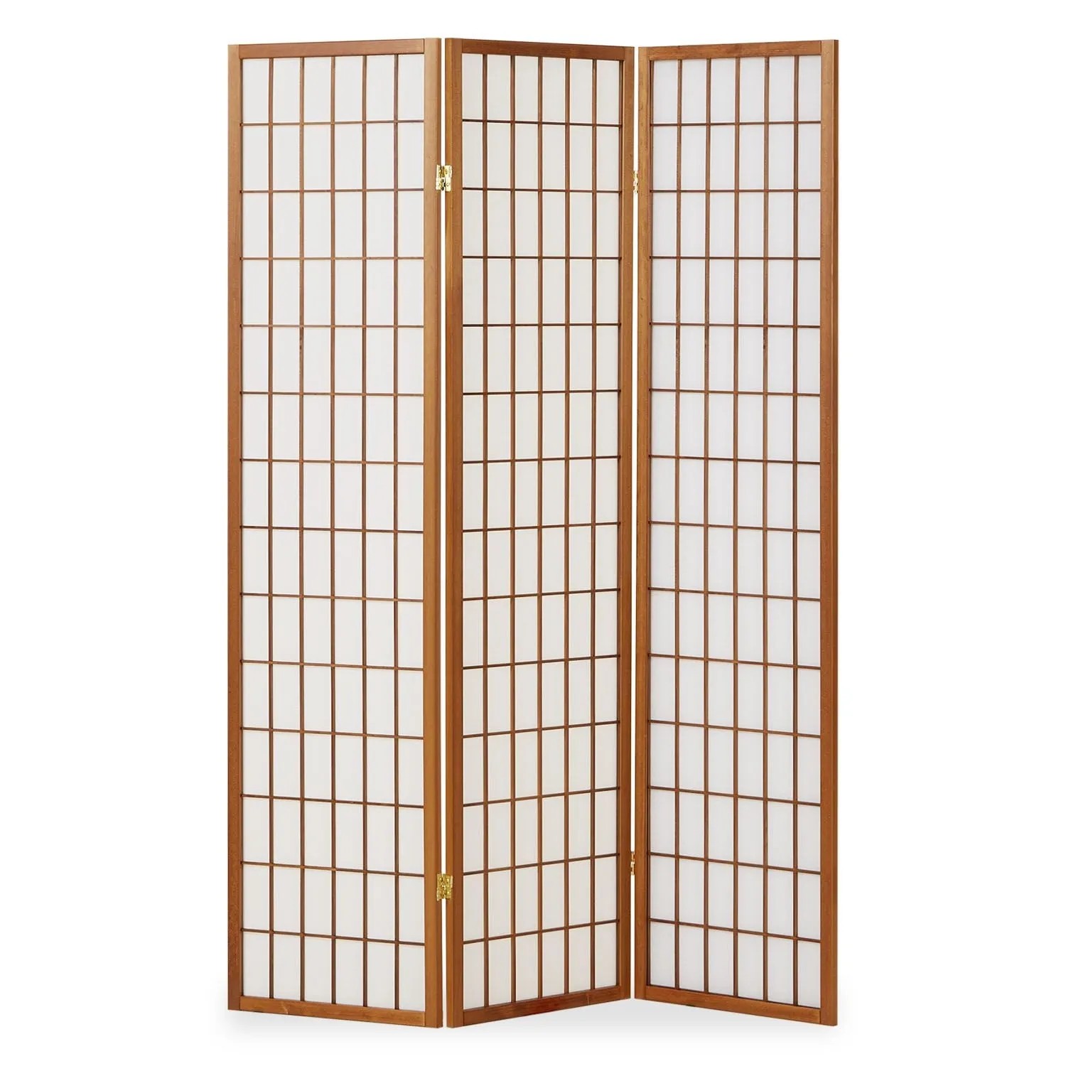 Homestyle4u 3-tlg. Paravent in Braun 132x175 cm 161