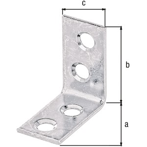 Stuhlwinkel, 50er Set, 2,5x1,4x2,5 cm, verzinkt, mit Schraublöchern für Holzverbinder.