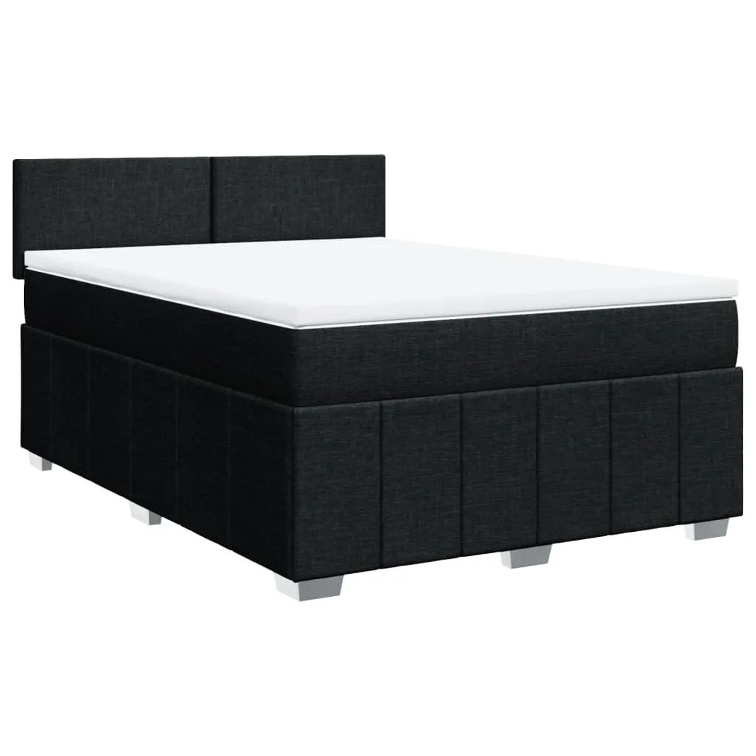 vidaXL Boxspringbett mit Matratze Schwarz 160x200 cm Stoff 3287114 günstig online kaufen