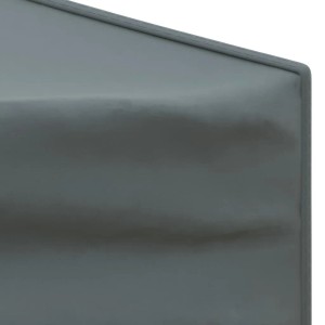 Detailansicht des anthrazitfarbenen Partyzelts, faltbar, 3x3 m.