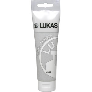Lukas Cryl Terzia Acrylfarbe Silber, 125ml Tube. Künstlerfarbe für Hobby und Schule.