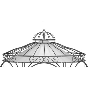 Eleo Sonnensegel Siena Ø 210 cm, lichtgrau, für Pavillon Siena. Zubehör für Lauben & Pavillons.