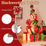 Costway Geschenkboxen-Baum, 170 cm, mit LED-Beleuchtung, Weihnachtsdekoration.