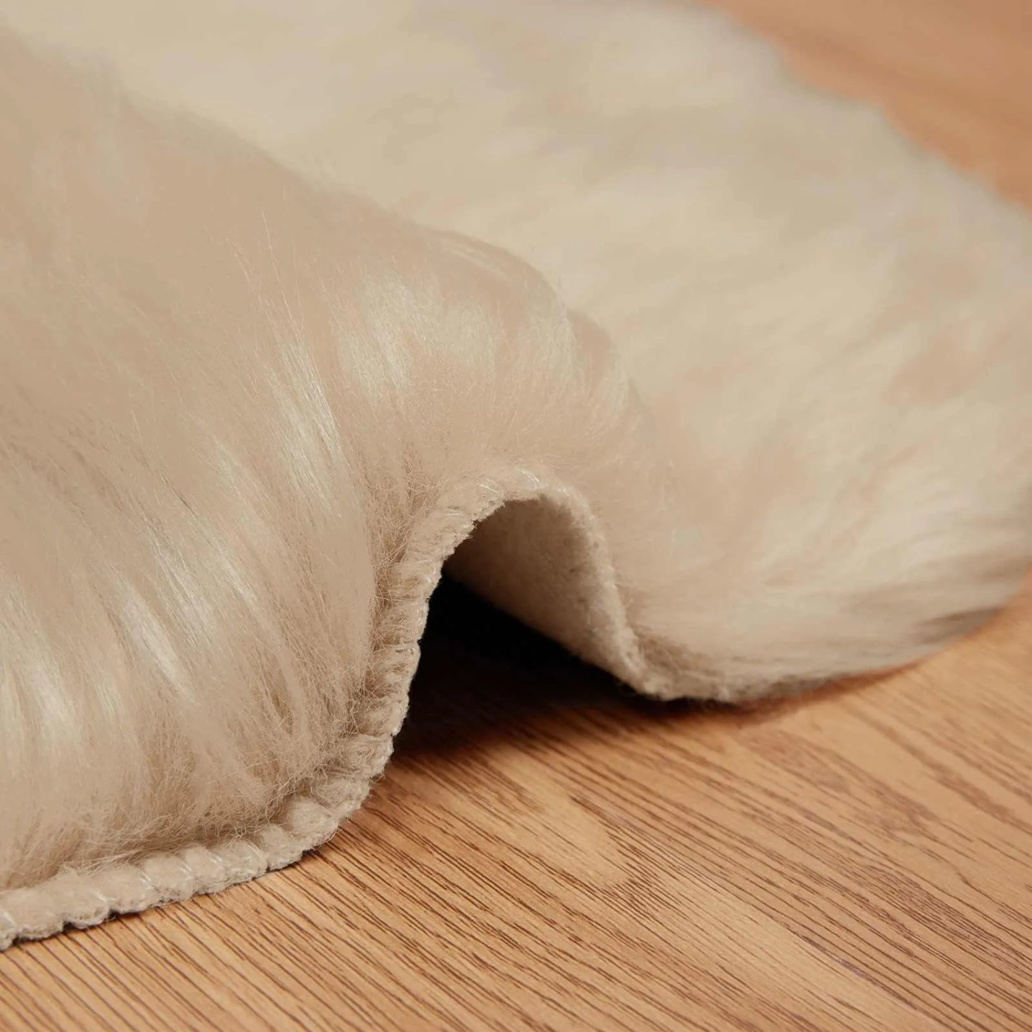 vidaXL Kunstschaffell Teppich Tafalla Beige 50 x 80 cm Polyester 42021496_9