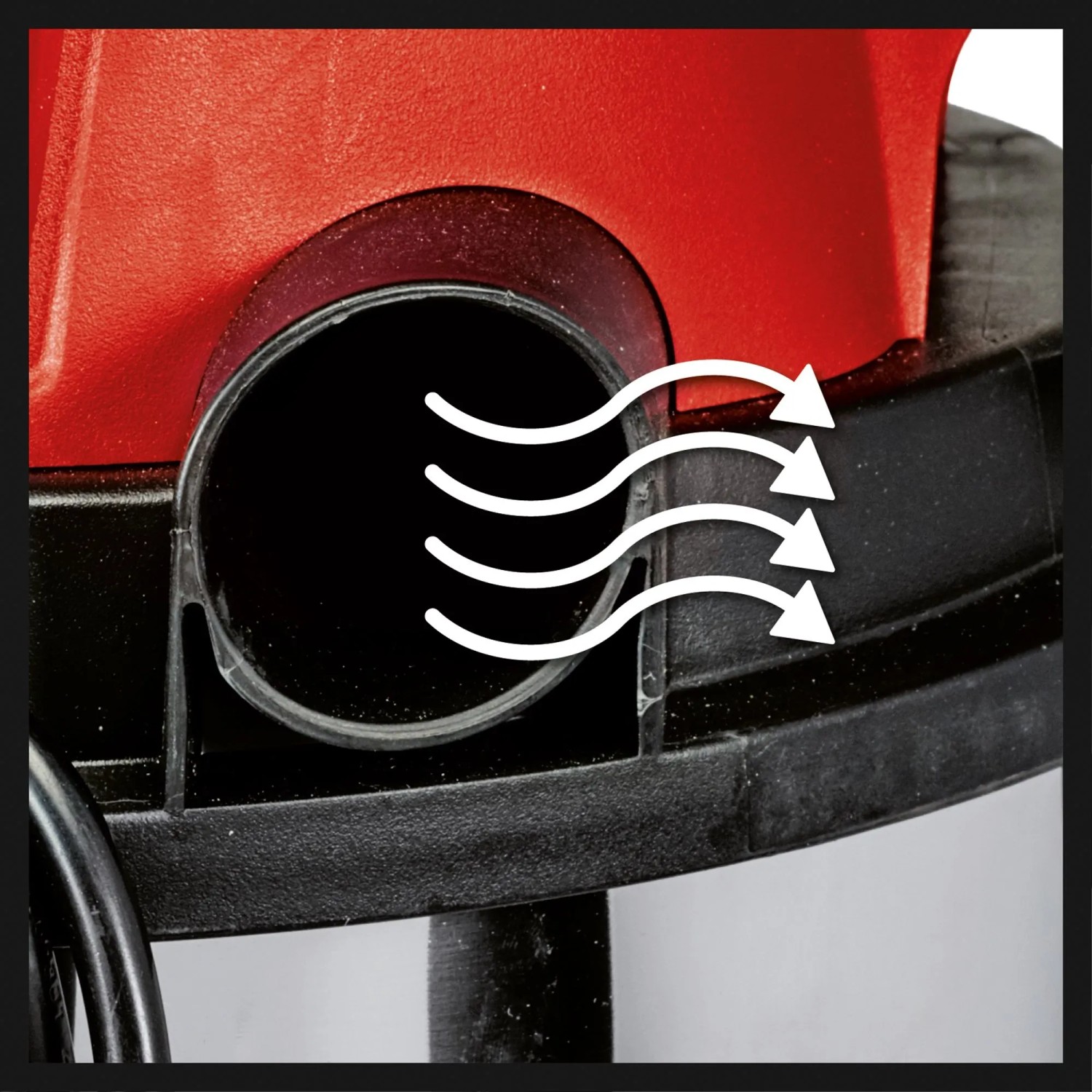 Detailaufnahme Blasfunktion am Einhell Nass-Trockensauger TC-VC 1815 S.