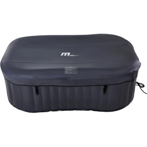 MSpa Urban Whirlpool Nest AirJet, aufblasbarer, rechteckiger Outdoor-Whirlpool in Grau.