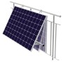 Schwaiger Geländer-Montage Set für Balkonkraftwerk mit Solarmodul am Geländer.